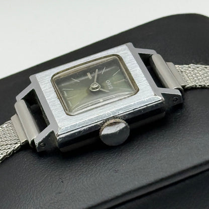 20mm 1970s Vintage Oris Green Dial Ladies Engraved Manual Wind Watch PARTS