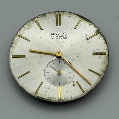 SGT 200 E4 Watch Movement Avia Ticking Manual Wind Vintage Parts Repair 23.6mm