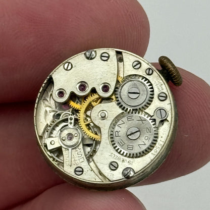 20.2mm Bernex No 2 Swiss 15501 Trench Watch Movement Manual Wind Vintage PARTS