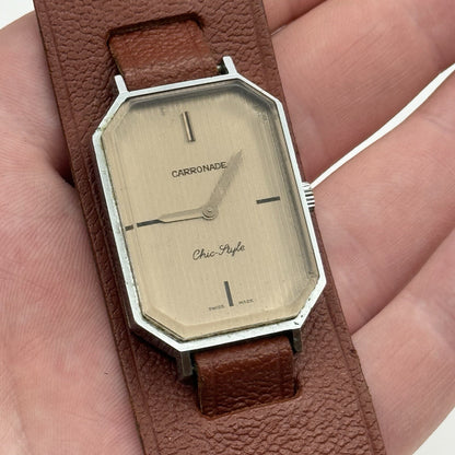 26mm WORKING Carronade Chic Style Bund Strap Manual Wind Vintage Ladies Watch