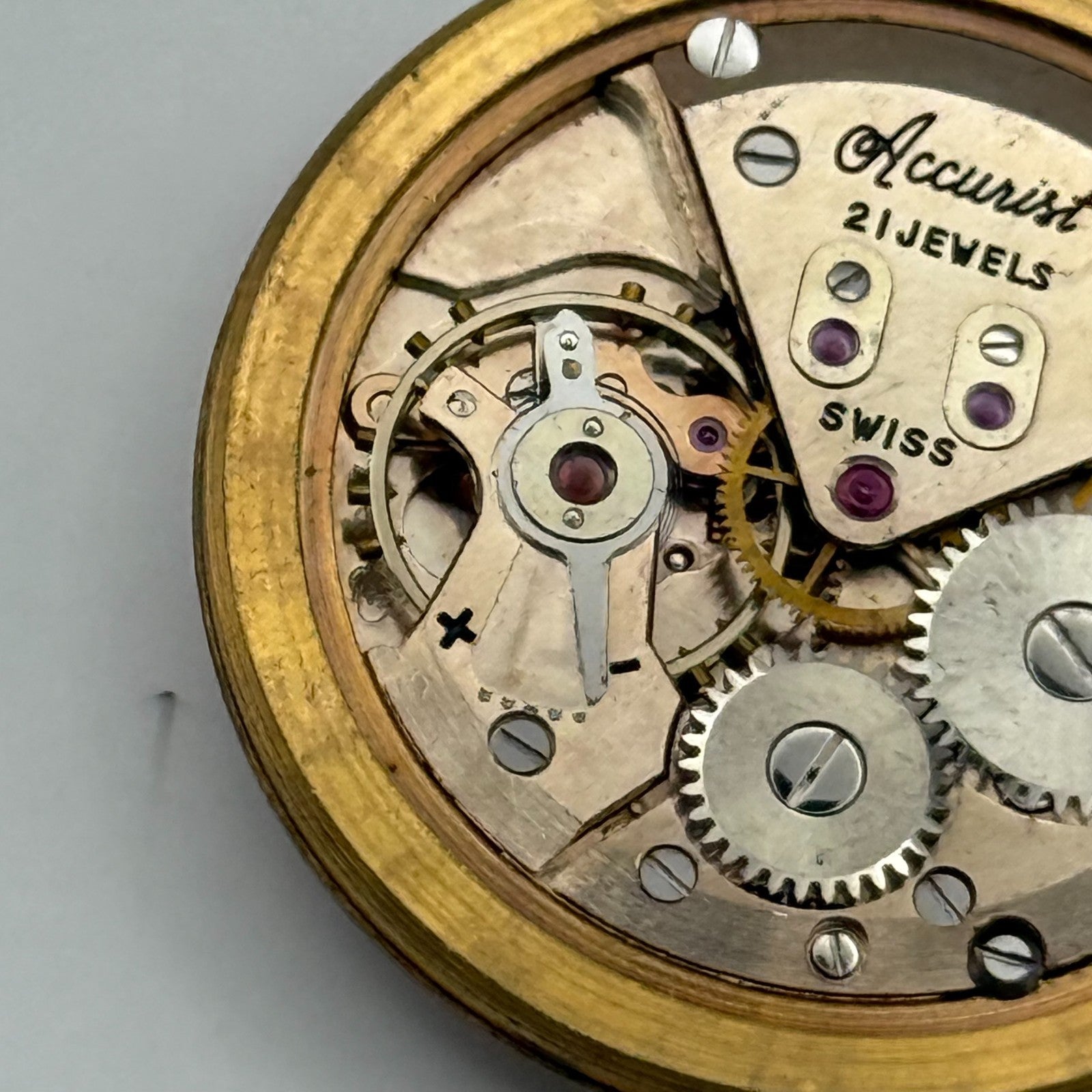ETA 2390 Watch Movement Accurist Manual Wind Vintage Swiss Parts Repair 29.3mm
