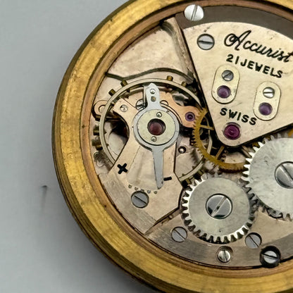 ETA 2390 Watch Movement Accurist Manual Wind Vintage Swiss Parts Repair 29.3mm