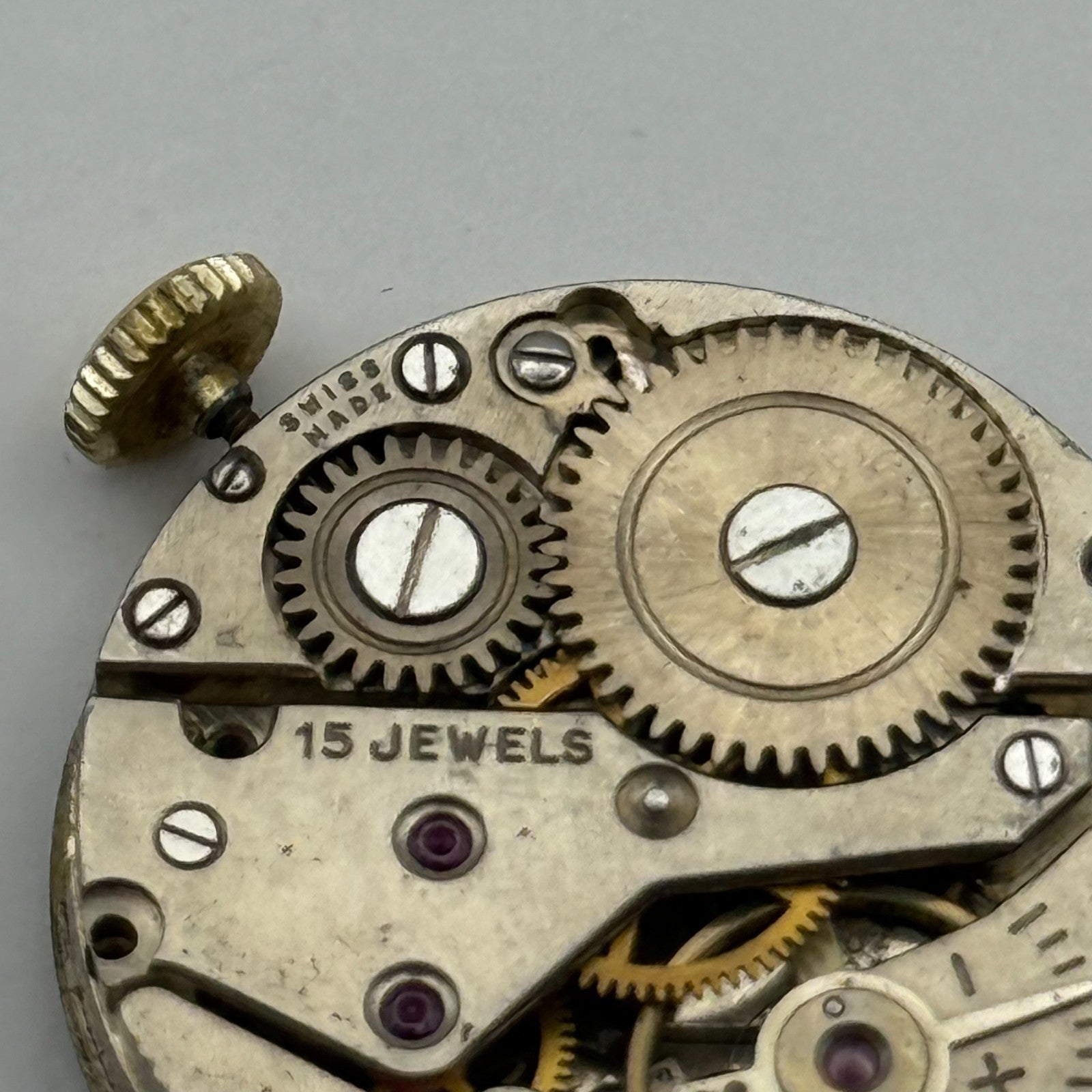 AS 1002 984 Watch Movement Avia Manual Wind Vintage Swiss Parts Repair 23.4mm