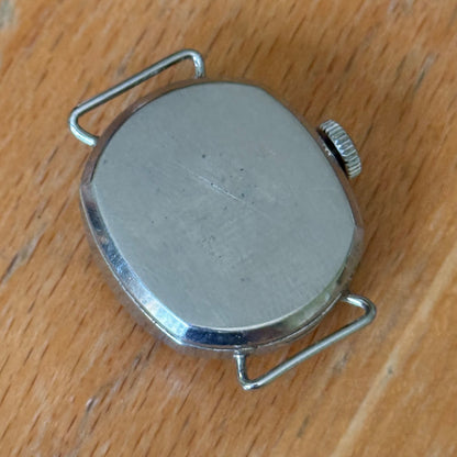 23mm Vintage Westclox Made In Uk Silver Tone Manual Wind Watch PARTS / REPAIR