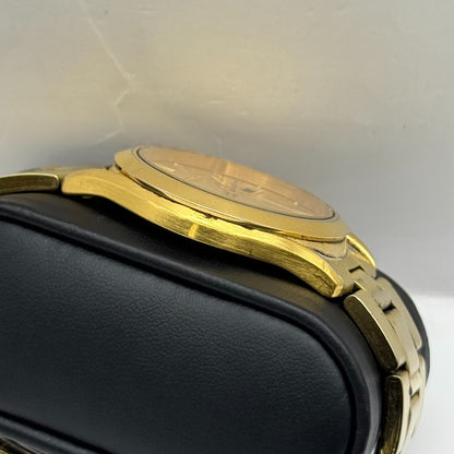 Seiko Mens Quartz Watch 7N43-9070 Gold Tone Bracelet Japan 36mm PARTS REPAIR