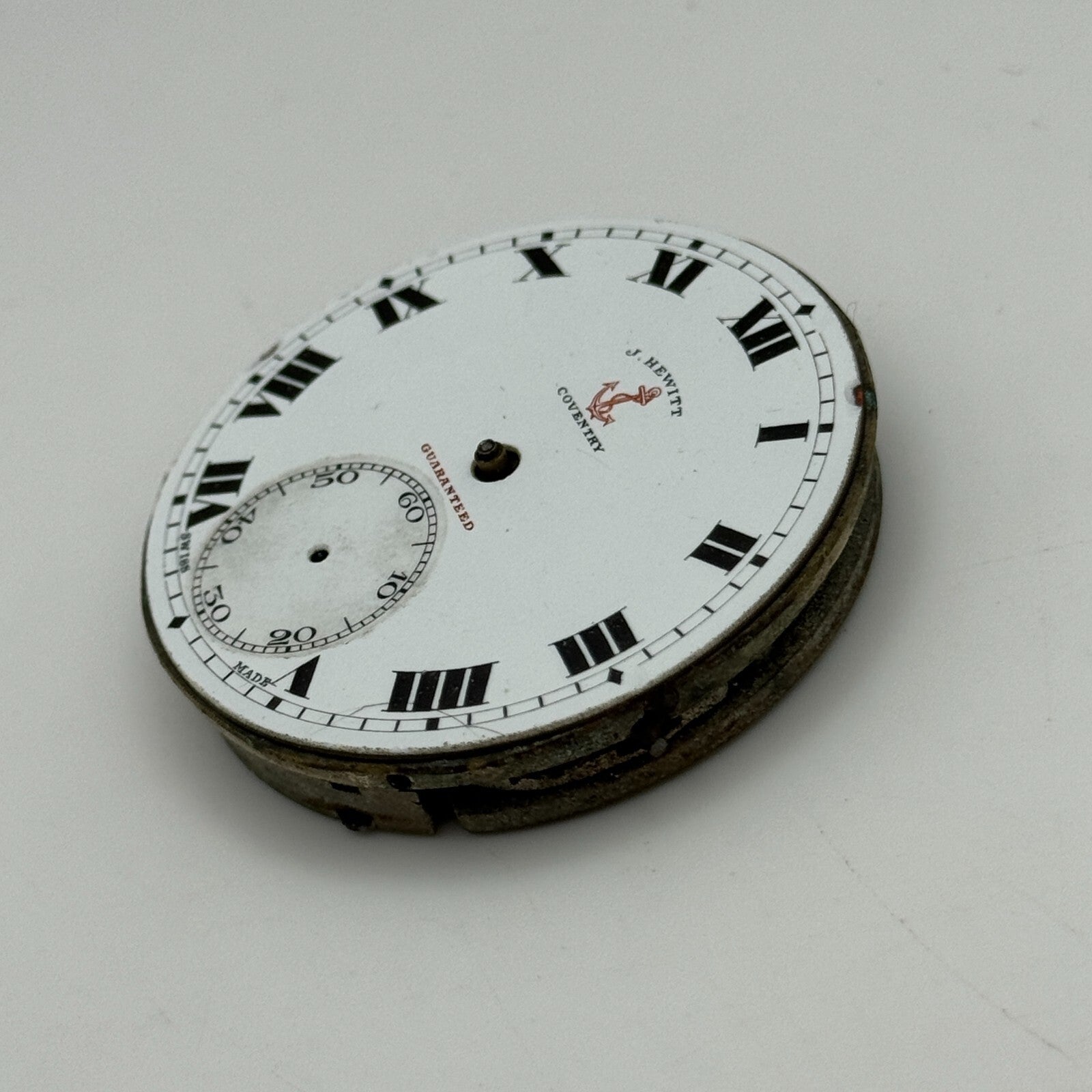 42.3mm J Hewitt Coventry Unique Swiss Made Hunter Pocket Watch Movement PARTS