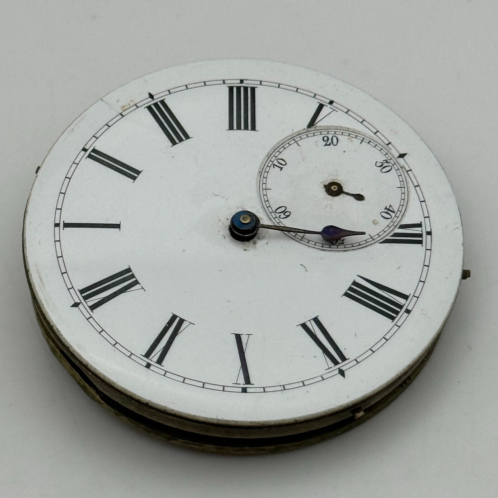 42.9mm Unidentified Antique Key Wound Pocket Watch Movement PARTS REPAIR SPARES