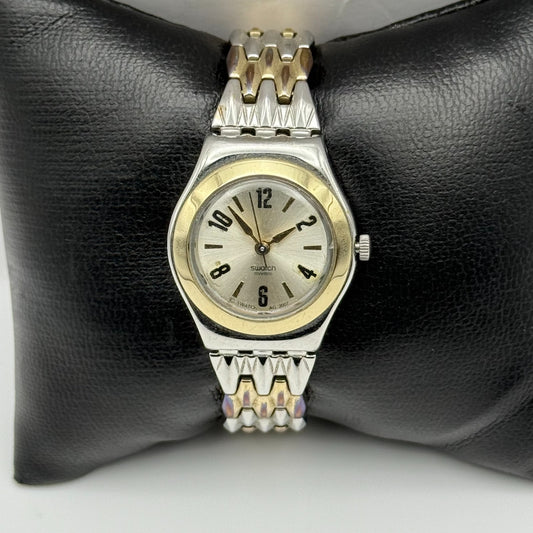 2007 Swatch Irony Ladies Quartz Watch Two-Tone Bracelet Swiss 24mm PARTS REPAIR