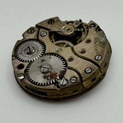 22.6mm Stauffer S S & Co Manual Wind Trench Watch Movement Swiss Vintage PARTS