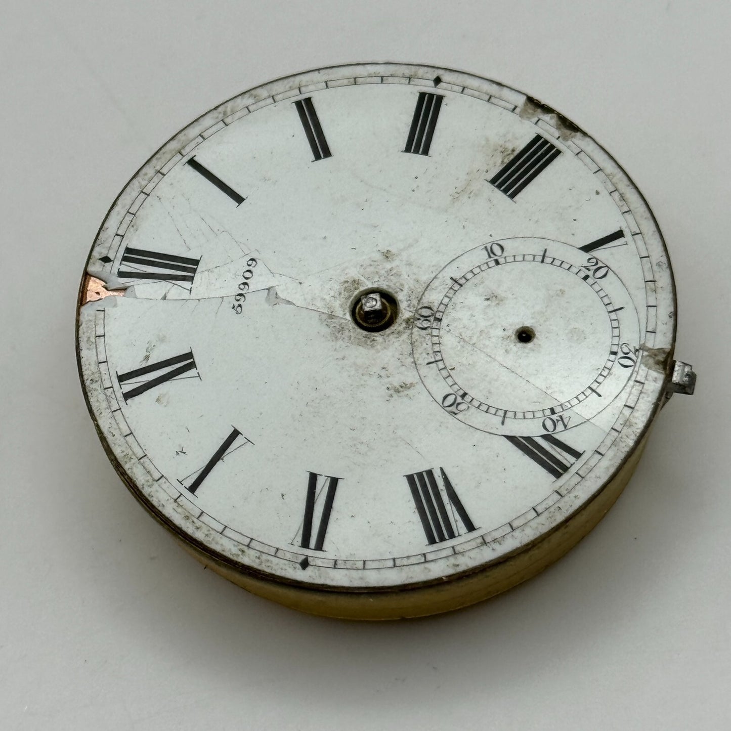 39.7mm W B Lahe Romford Antique English Fusee Pocket Watch Movement PARTS SPARES