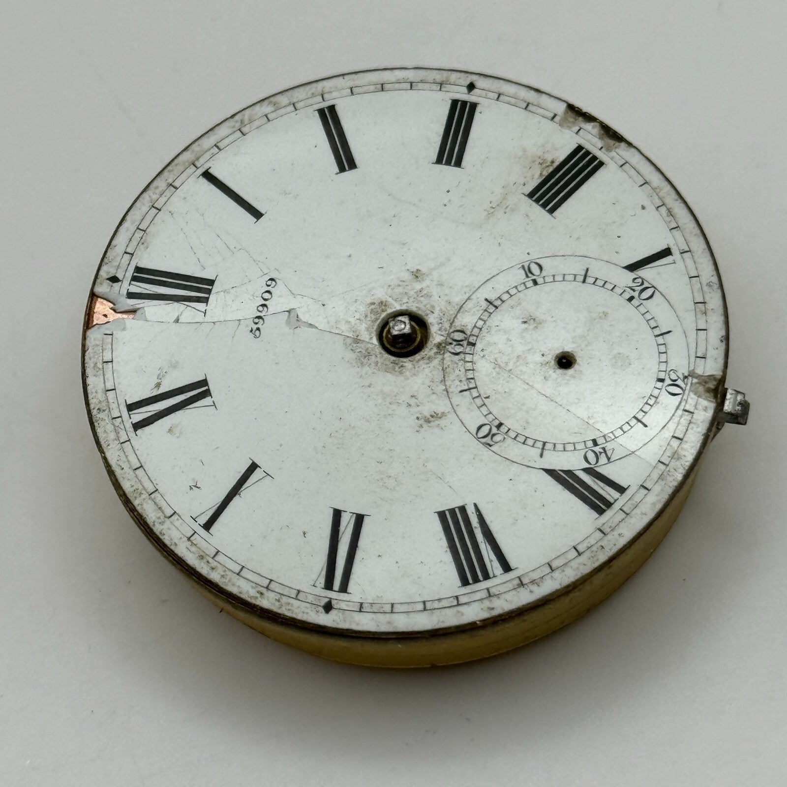 39.7mm W B Lahe Romford Antique English Fusee Pocket Watch Movement PARTS SPARES