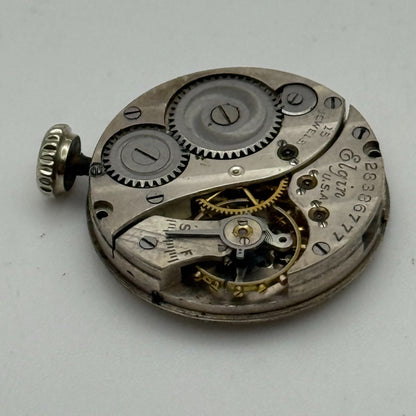 1925 Antique 10/0s Elgin 444 Model 4 American Watch Movement PARTS REPAIR