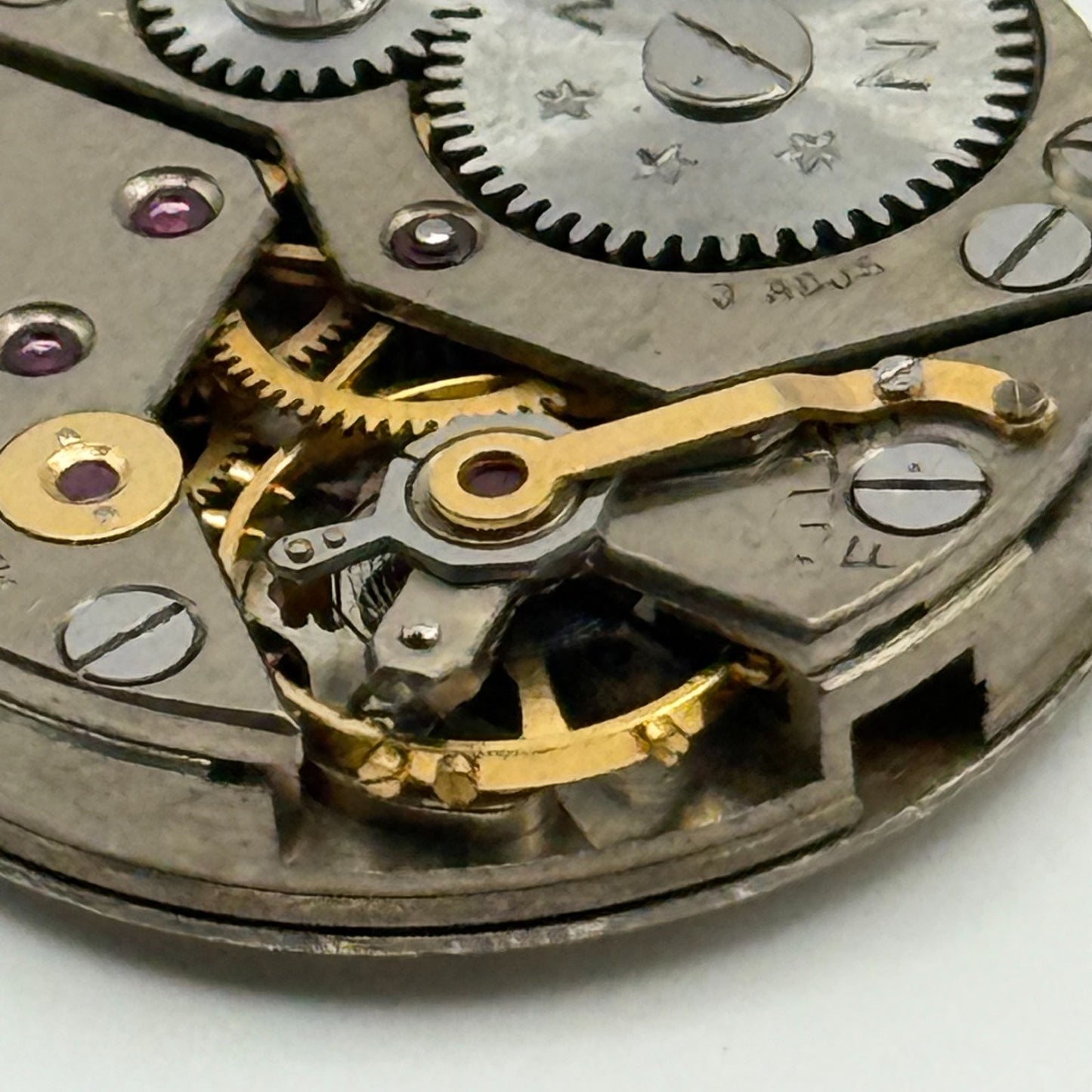 Marvin 17 Jewels Non Magnetic Watch Movement Manual Wind Vintage Parts 23.2mm