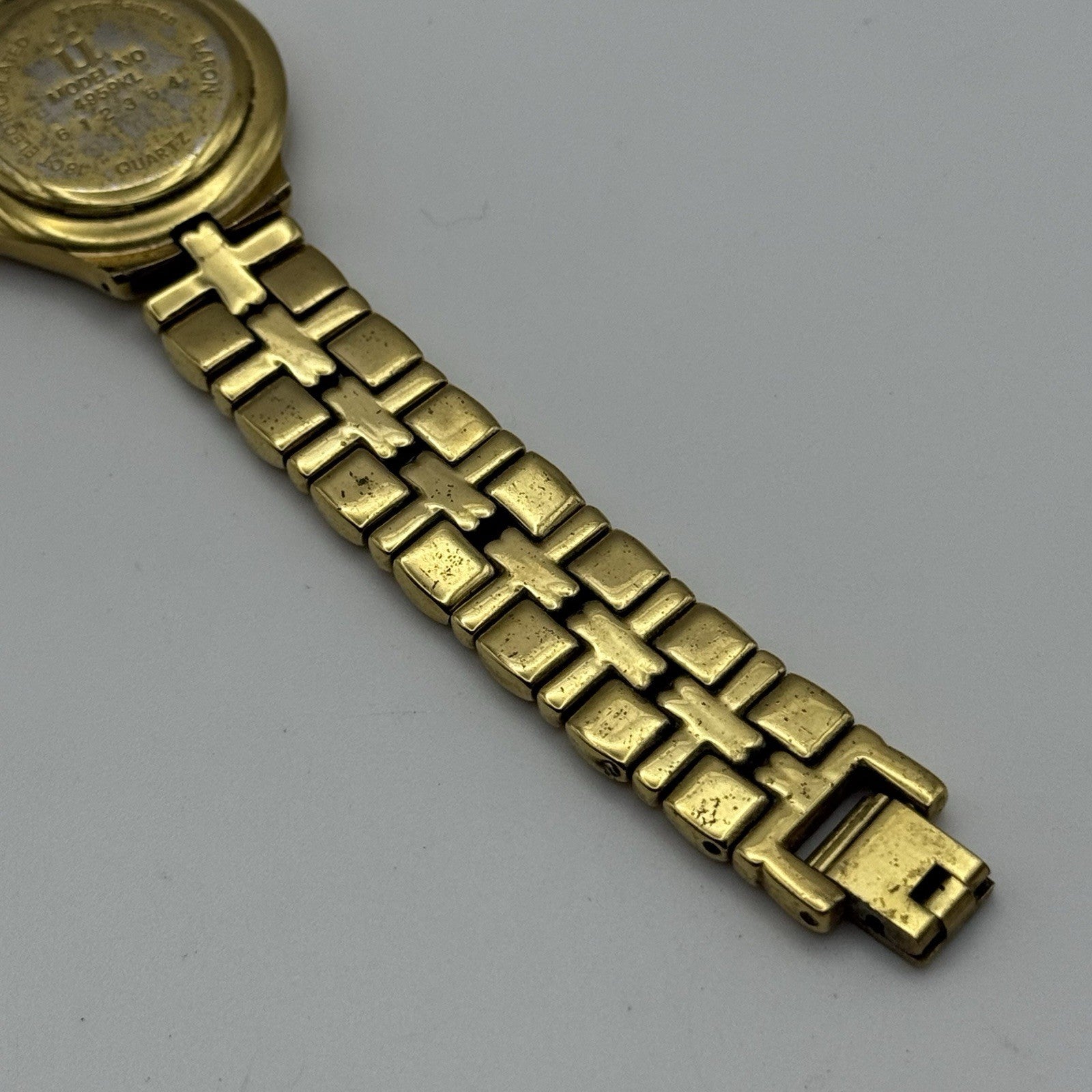 28mm Working Ladies Krug Baumen Baron 4959KL Gold Plated Quartz Watch 5.7 Inches