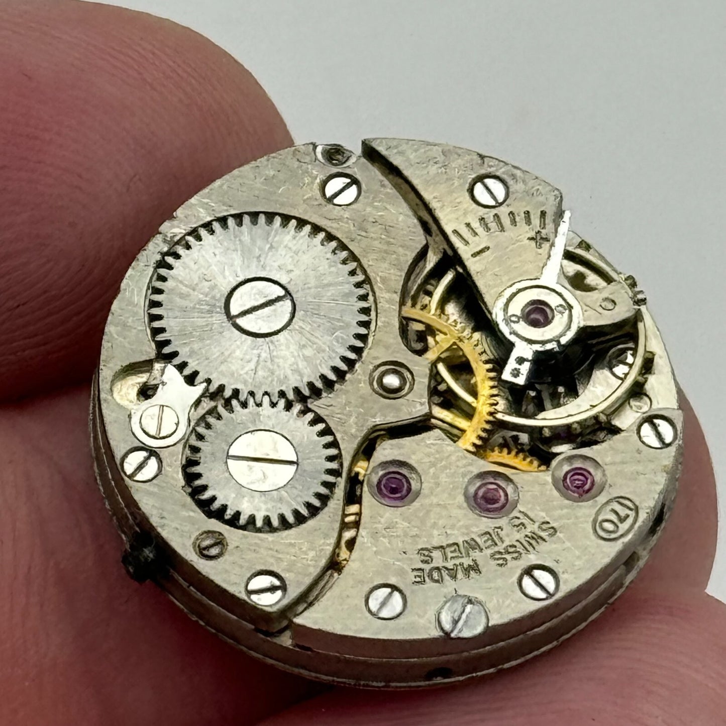 22mm Everite Record 170 Sub Seconds Manual Wind Trench Watch Movement PARTS