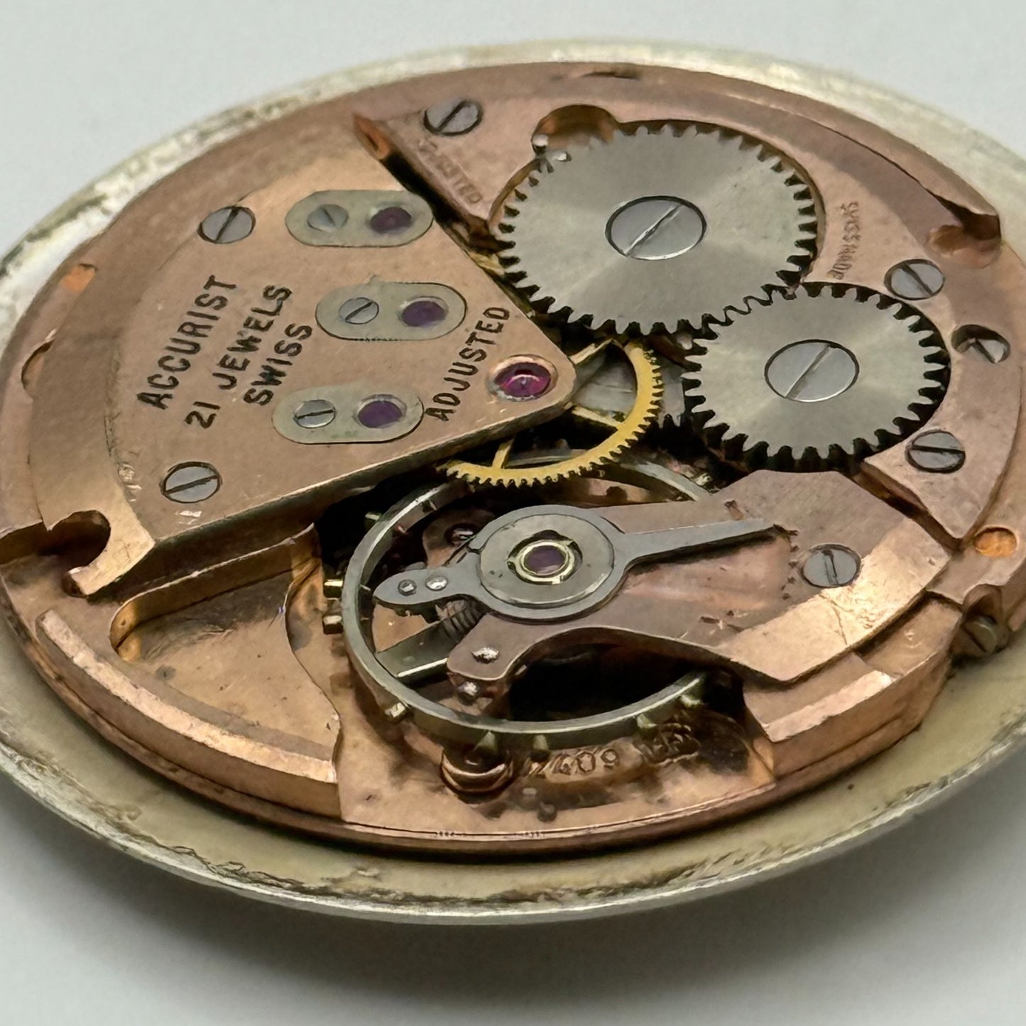 ETA 2409 Watch Movement Accurist Manual Wind Vintage Swiss Parts Repair 25.9mm