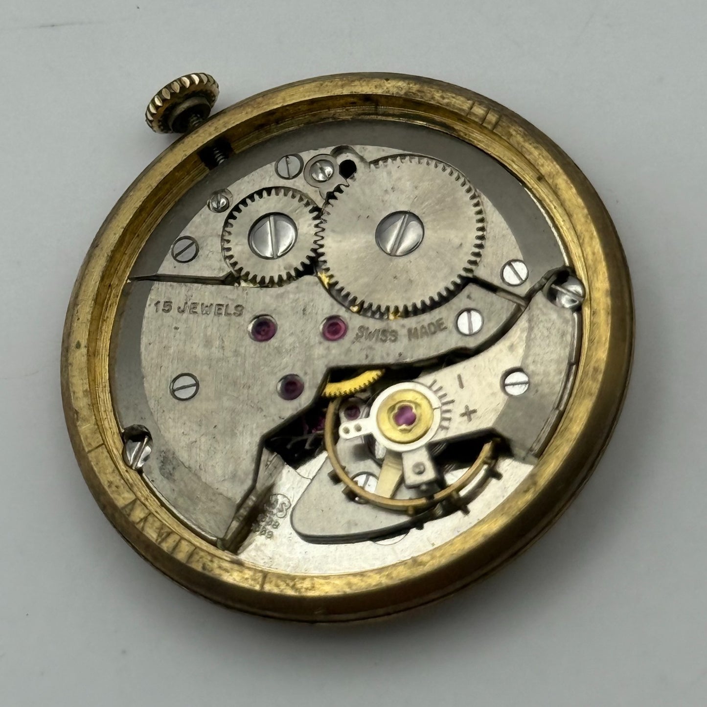 Avia AS 1538 1539 Watch Movement Running Manual Wind Vintage Parts Repair 31mm