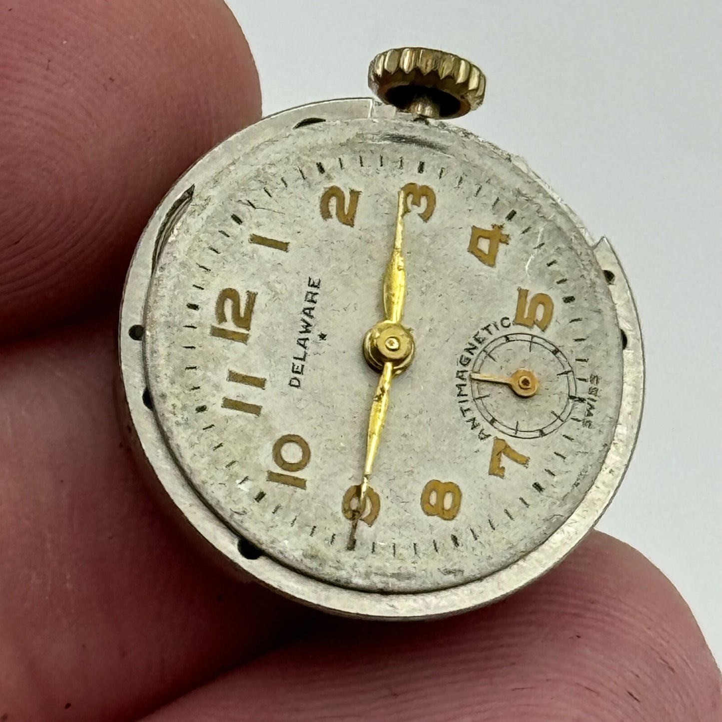 19.7mm Delaware Derby D40 Manual Wind 7 Jewels Swiss Watch Movement PARTS SPARES