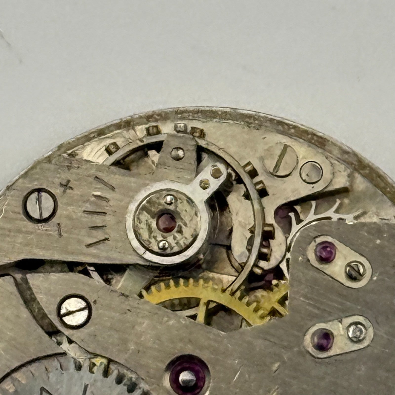 Chalet Gold 21 Jewels Watch Movement Running Manual Wind Vintage Parts 23.3mm