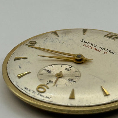 Smiths Astral National 15 60461E Watch Movement Manual Wind Vintage Parts 31.9mm