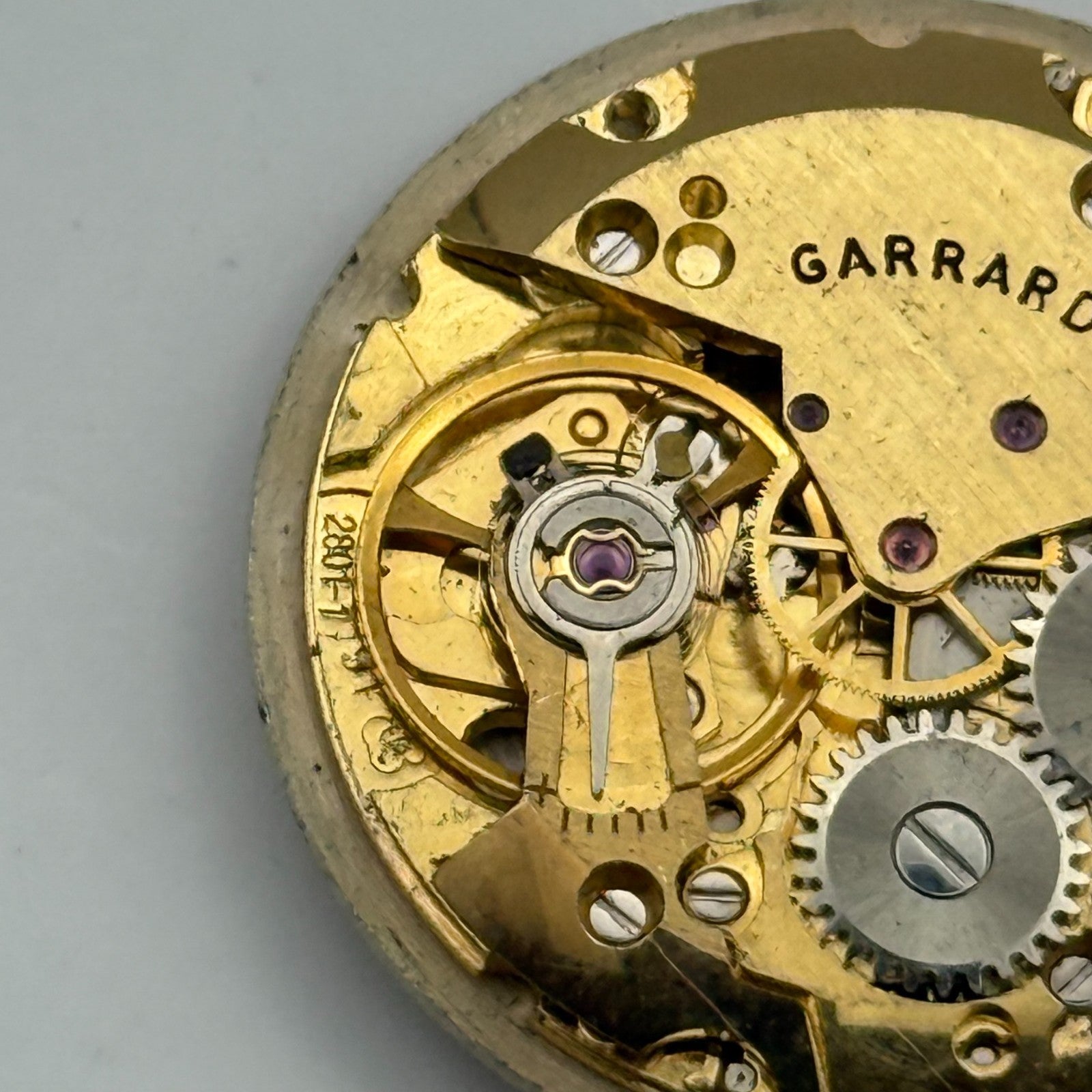 ETA 2801-1 Watch Movement Garrard Manual Wind Vintage Swiss Parts Repair Spares