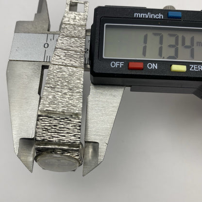 17mm RUNS BUT STOPS Vintage Limit Beautiful Ladies Silver Tone Bark Affect Watch