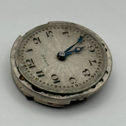 Buren 15 Jewels Watch Movement Manual Wind Vintage Swiss Parts Repair 23.7mm