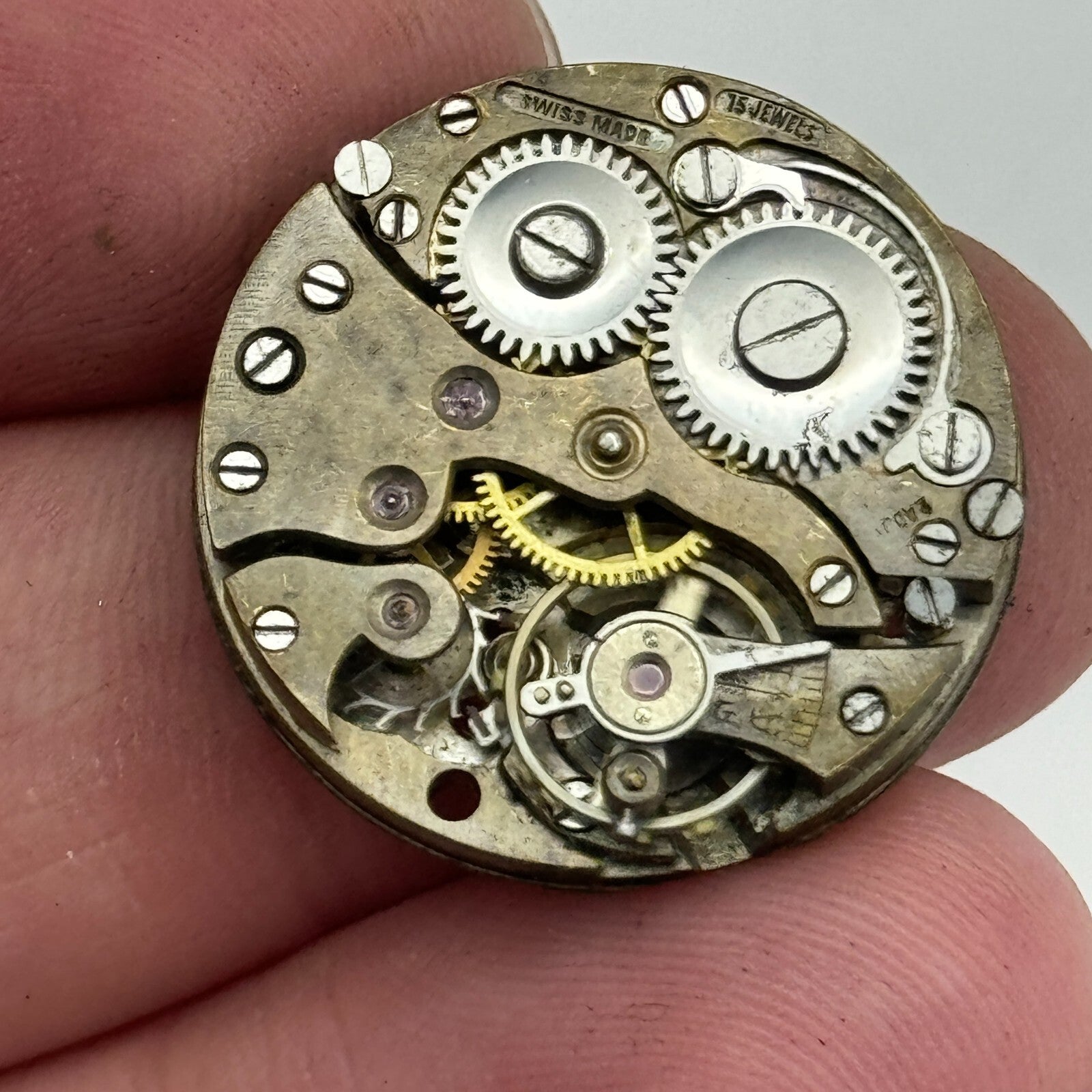 23.6mm SFG 15 Jewels Swiss Vintage Manual Wind Watch Movement PARTS SPARES