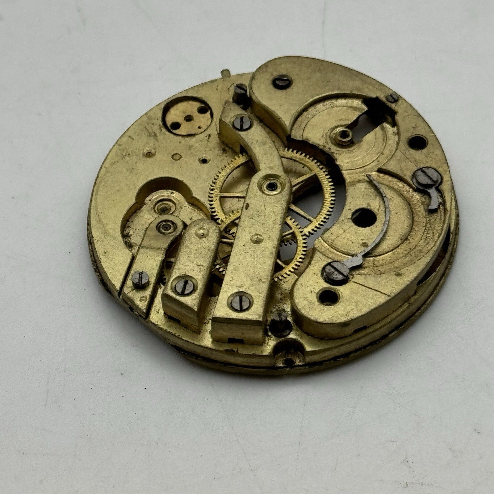 40.5mm Unidentified Partial No Bal Pocket Watch Movement FOR PARTS Restore