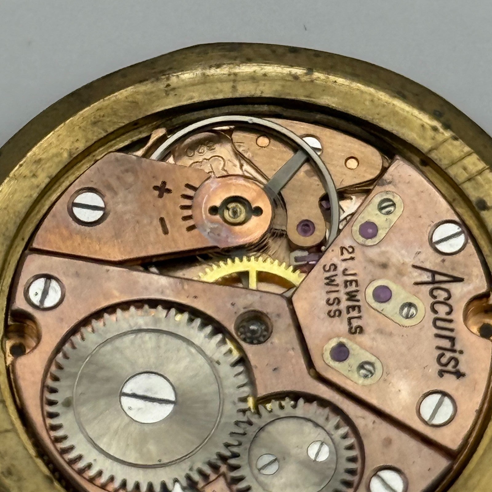 Peseux 320 Watch Movement Accurist Manual Wind Vintage Swiss Parts Repair 31.1mm