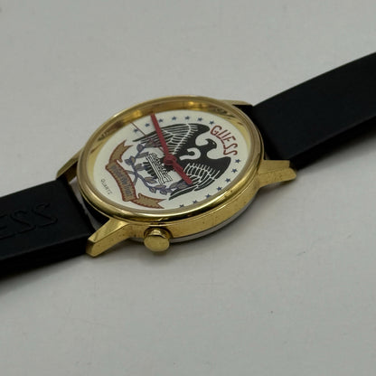 30mm Working Ladies Guess In God We Trust Hong Kong Gold Plated Quartz Watch