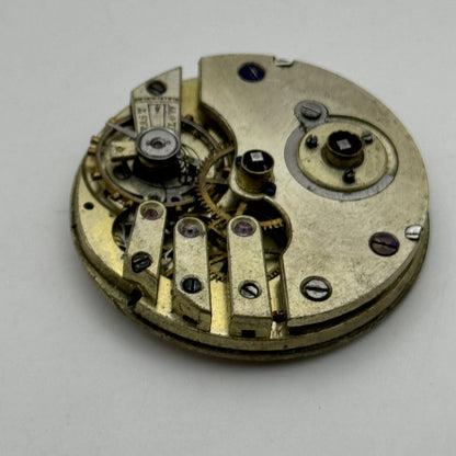 36.2mm Unidentified Antique Key Wound Pocket Watch Movement PARTS REPAIR SPARES