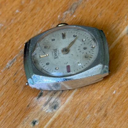 25mm Vintage Hinged Case Newmark Crescent England Nickel Chrome JD Watch PARTS