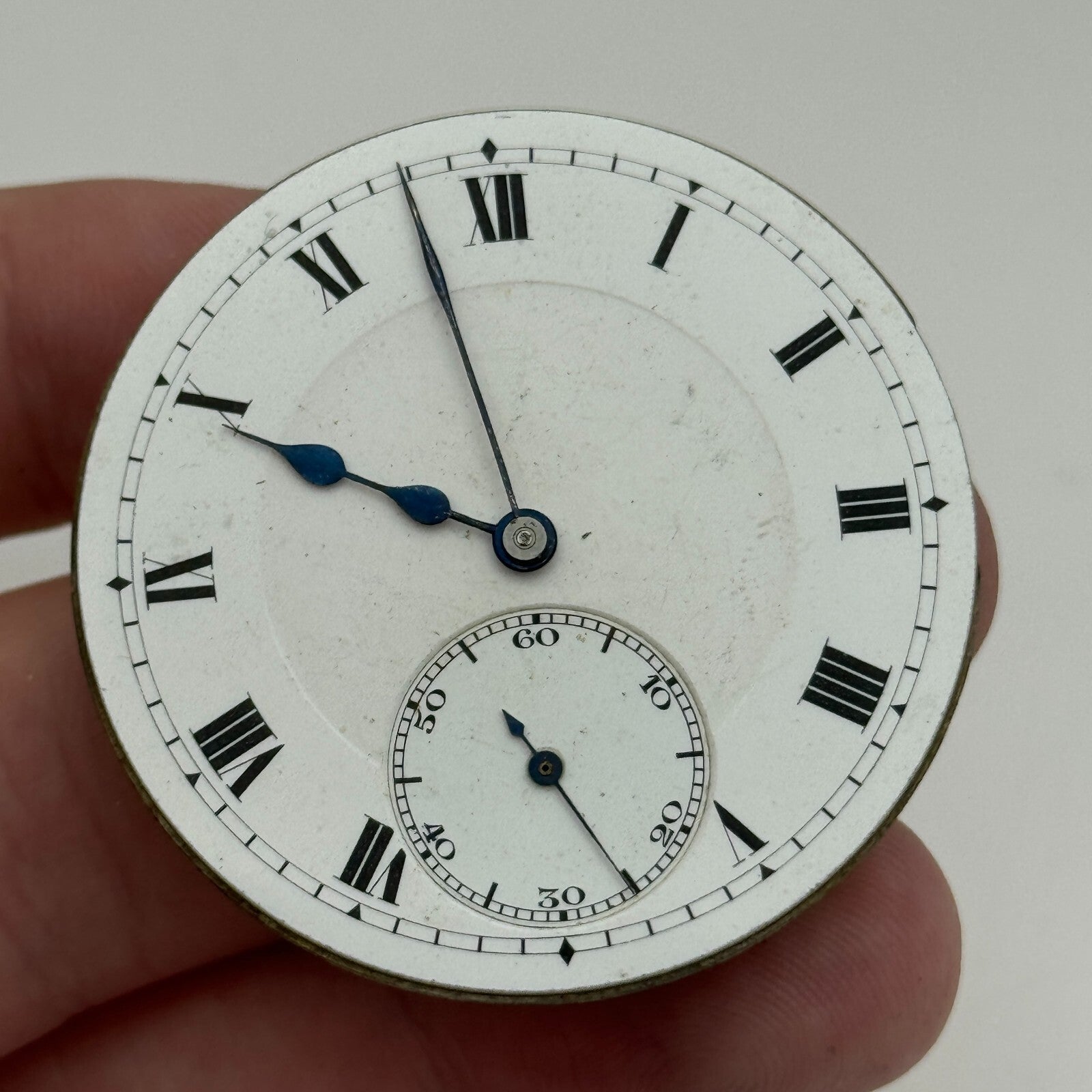 42mm Unidentified High Grade 19 Jewels Swiss Hunter Pocket Watch Movement PARTS