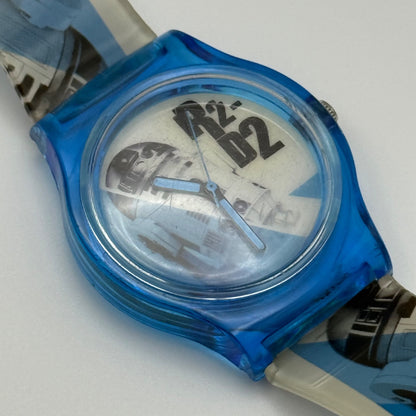 34mm Working RARE Zeon R2-D2 Lucasfilm LTD Blue 34mm Quartz Watch New Battery