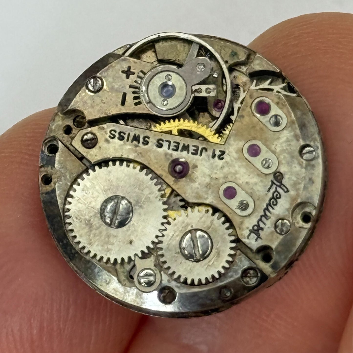 19.5mm Vintage Accurist AS 1156 Swiss Manual Wind Watch Movement PARTS REPAIR