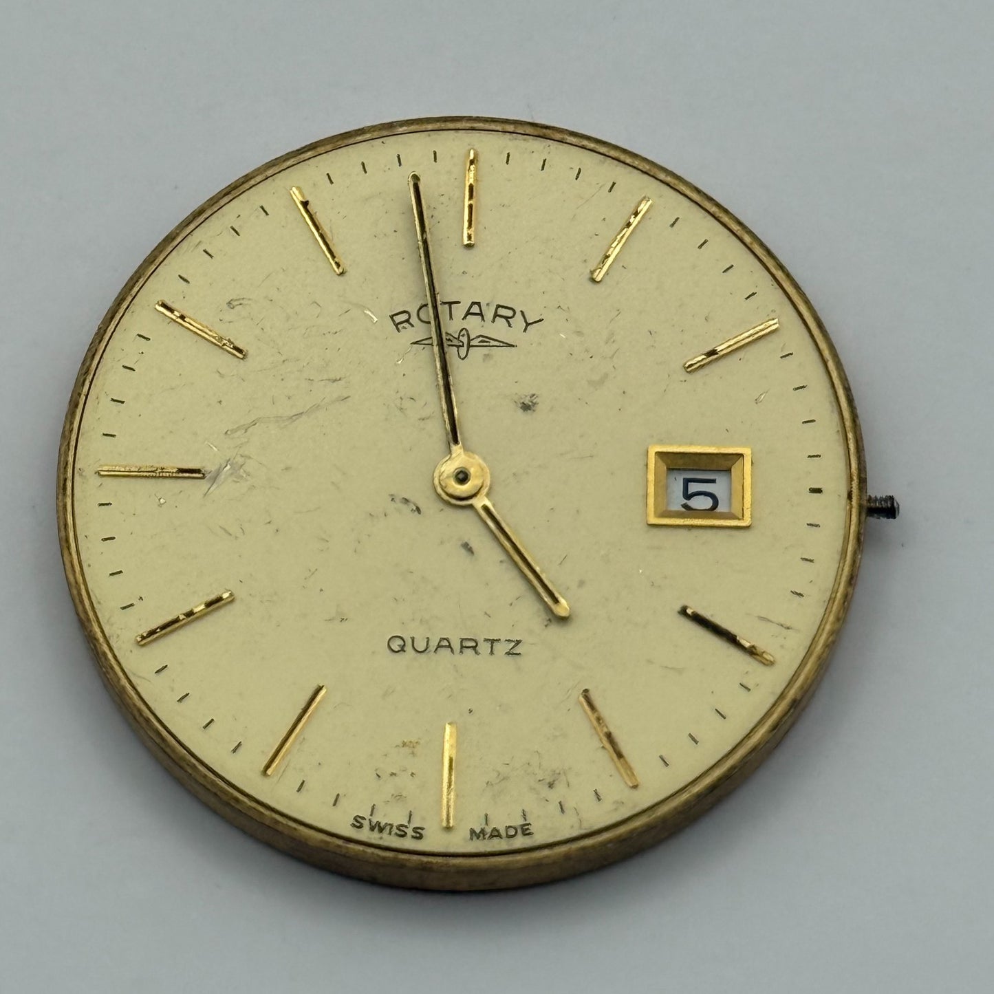 ETA 955.412 Quartz Watch Movement Rotary Elite Date Vintage Parts Repair 30.9mm