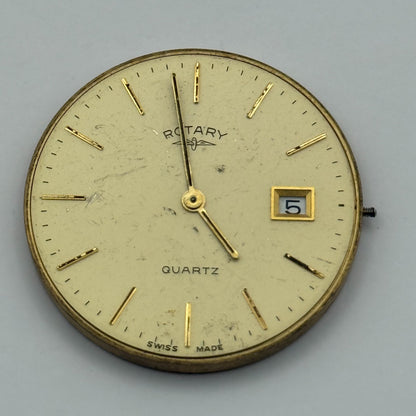 ETA 955.412 Quartz Watch Movement Rotary Elite Date Vintage Parts Repair 30.9mm