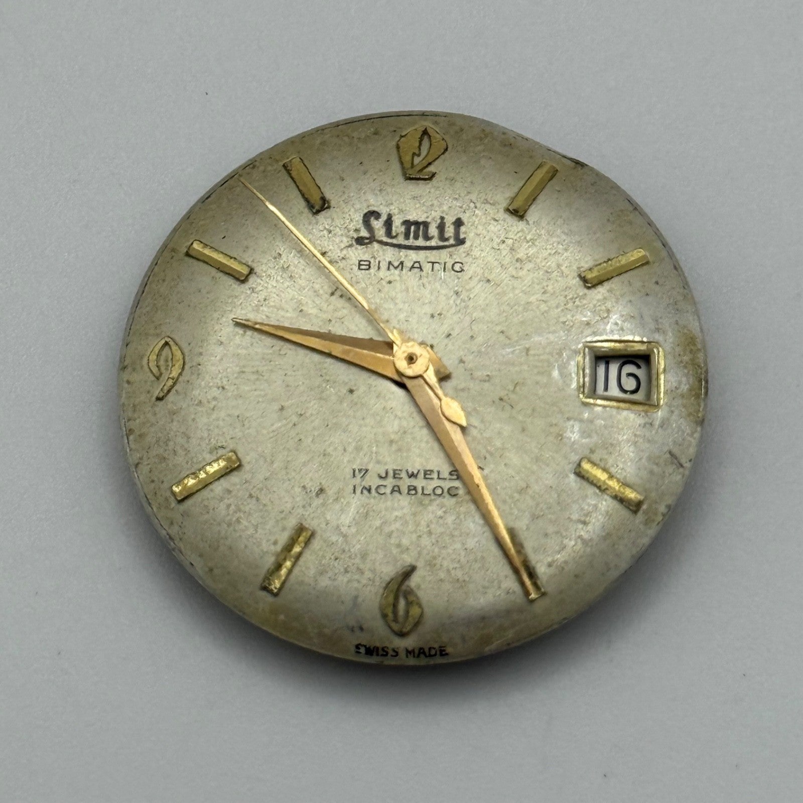 Limit AS 1702/03 Watch Movement Manual Wind Vintage Date Swiss Parts Repair 26mm