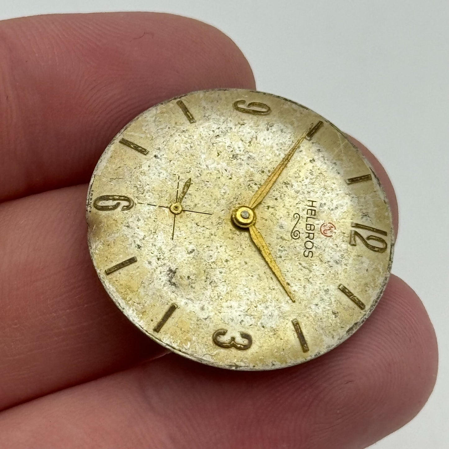 25.9mm Helbros PS32 Manual Wind Swiss 7 Jewels Watch Movement Vintage PARTS