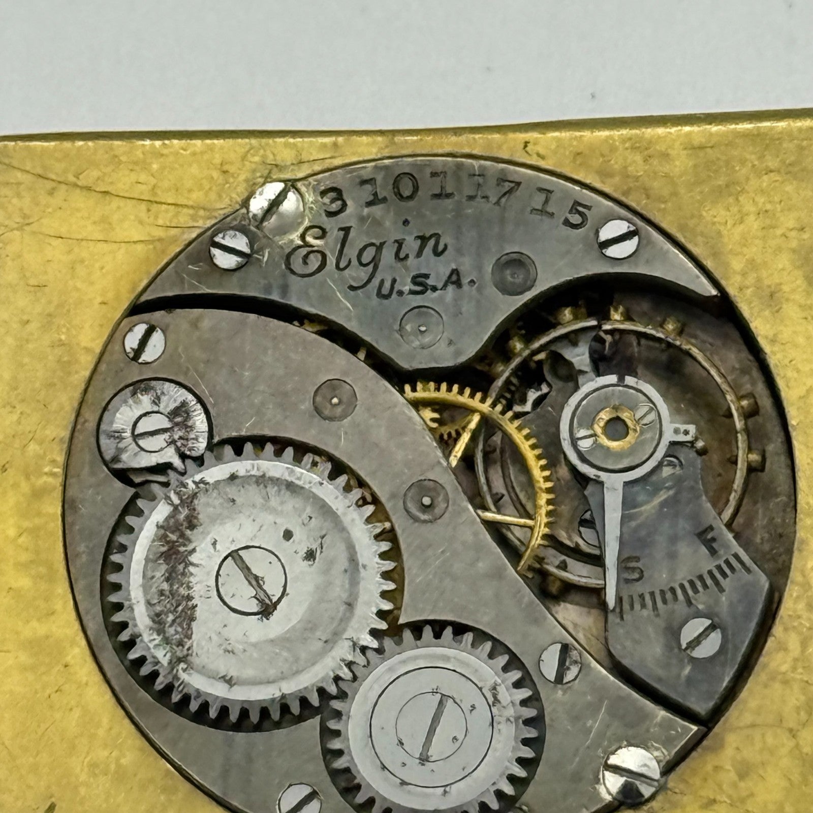 1928 Vintage 10/0s Elgin 447 Model 4 American Watch Movement PARTS REPAIR