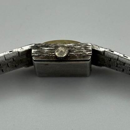 16mm Vintage Accurist 17 Jewels Bark Affect Swiss Manual Wind Watch PARTS REPAIR