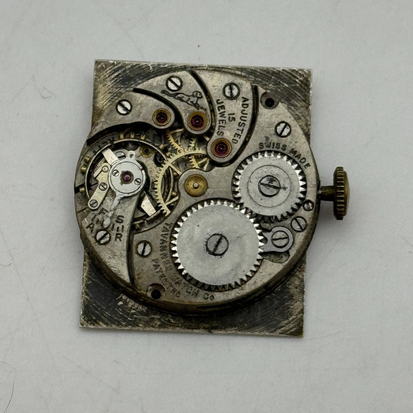 23.6mm Cyma Ref 010 Tavannes Manual Wind 15 Jewels Watch Movement Vintage PARTS