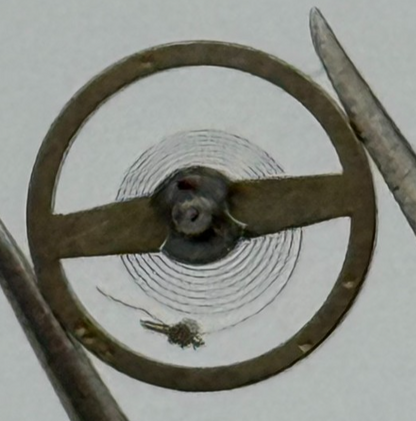 Oris 380 Balance Wheel Complete And Spring 6 3/4-8''' 398 M Watch Movement Parts