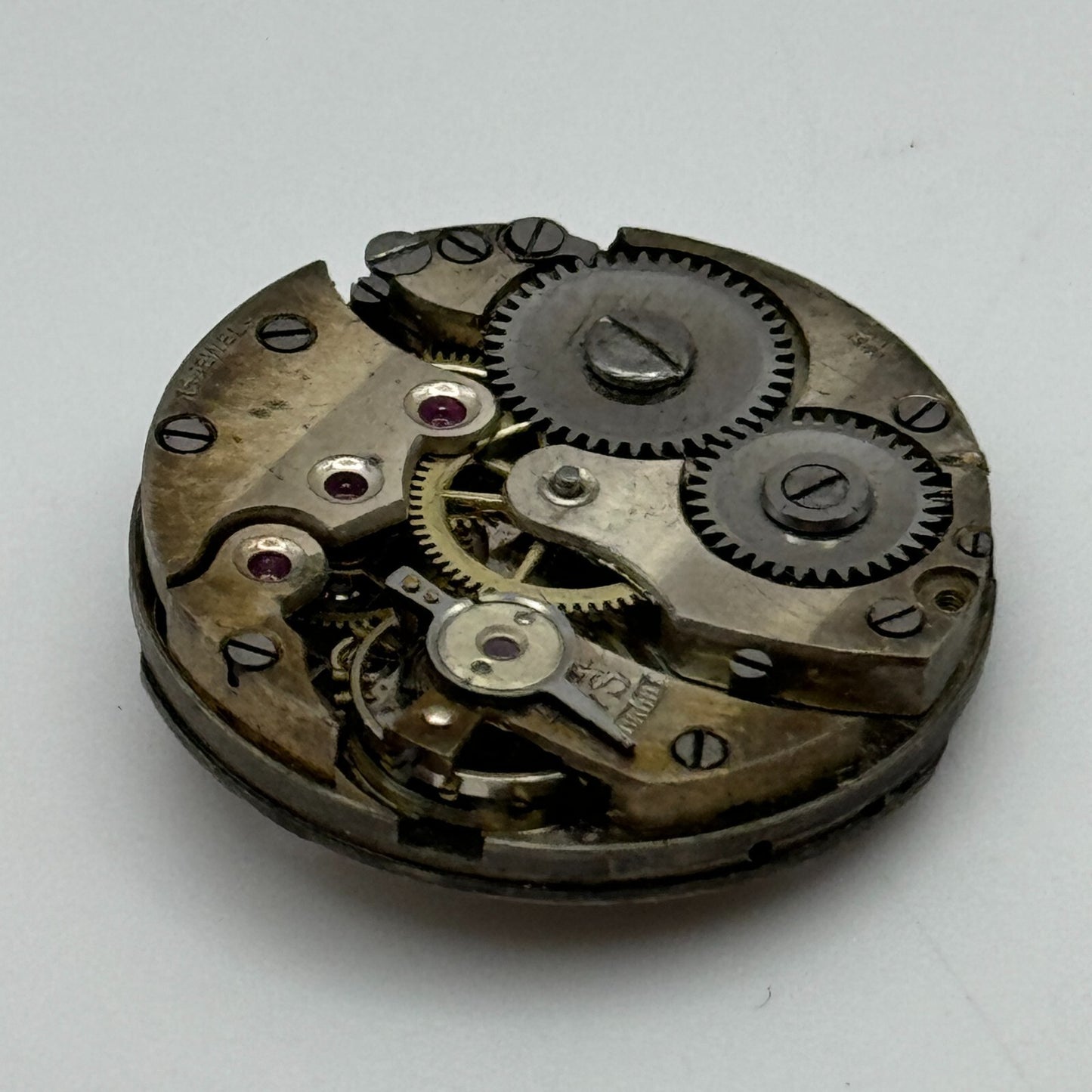 23.6mm Unidentified 15 Jewels Swiss Vintage Manual Wind Watch Movement PARTS