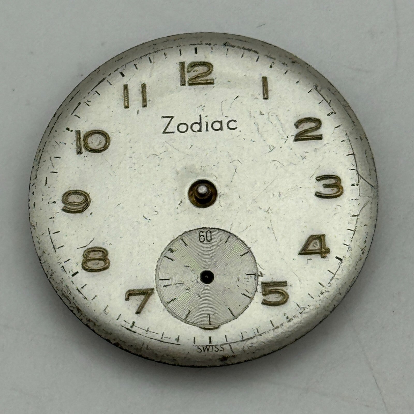 23.6mm Zodiac Cal 1025 Manual Wind Watch Movement Swiss Vintage PARTS SPARES