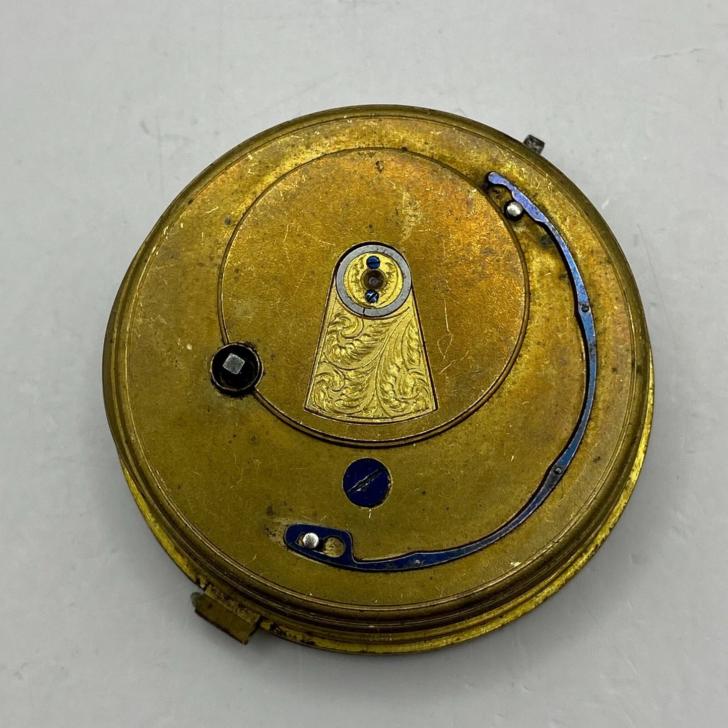 46.3mm Antique Key Wound Balance Ok Pocket Watch Movement PARTS REPAIR SPARES