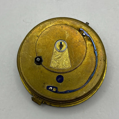 46.3mm Antique Key Wound Balance Ok Pocket Watch Movement PARTS REPAIR SPARES