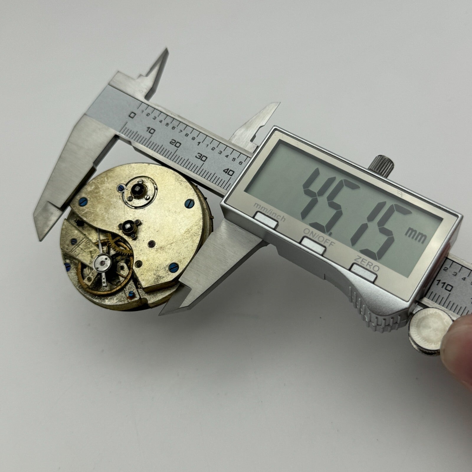 47.6mm Antique Key Wound Pocket Watch Movement Dial PARTS REPAIR SPARES