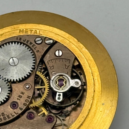 Buser 15A Thomas Russell & Son Watch Movement Running Manual Wind Parts 29.8mm